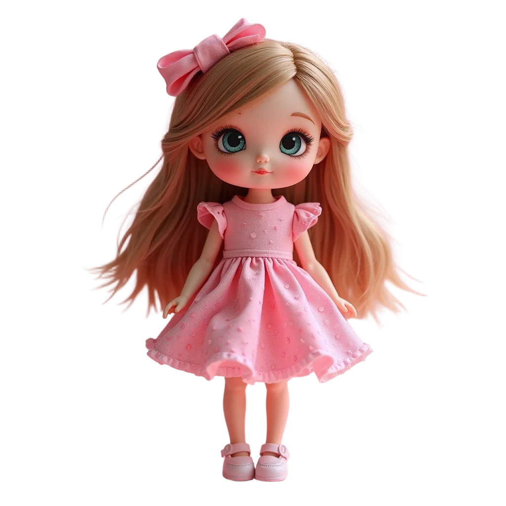 Charming Doll in Pink Dress